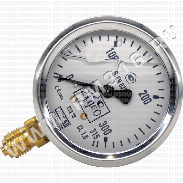 213.53.063 МАНОМЕТР ГИДРАВЛИЧЕСКИЙ С ПЕРВИЧНОЙ ПОВЕРКОЙ 63 ММ, 0 - 315 ...